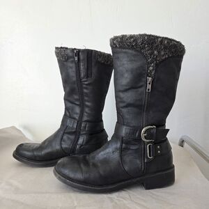 Baretraps Carisse Boots Knee High Black Lined Warm Winter Riding Equestrian 10